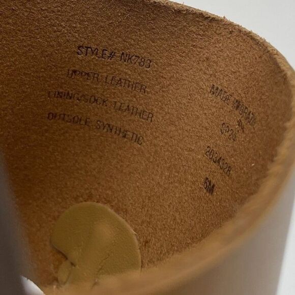 MADEWELL The Boardwalk Slide Sandals Women 6M Leather Brown English Saddle NK783 - Picture 9 of 10